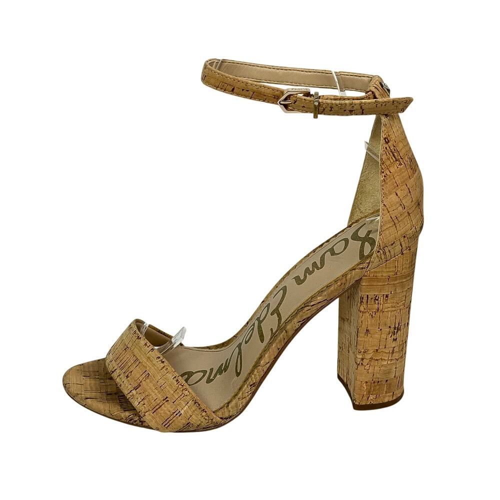 Sam Edelman Yaro Women's Ankle Strap Chunky Block Heel Open Toe Strappy Heels 7